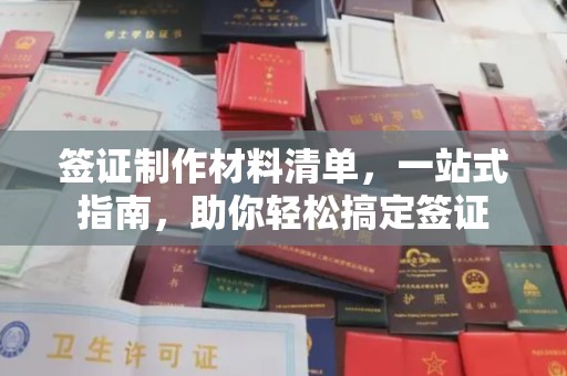 鸟松签证制作材料清单，一站式指南，助你轻松搞定签证