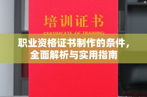 鸟松职业资格证书制作的条件，全面解析与实用指南