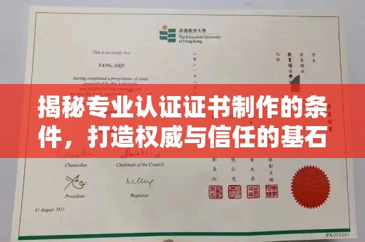 鸟松揭秘专业认证证书制作的条件，打造权威与信任的基石